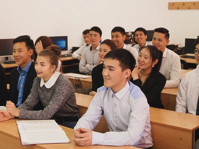 College students in class
